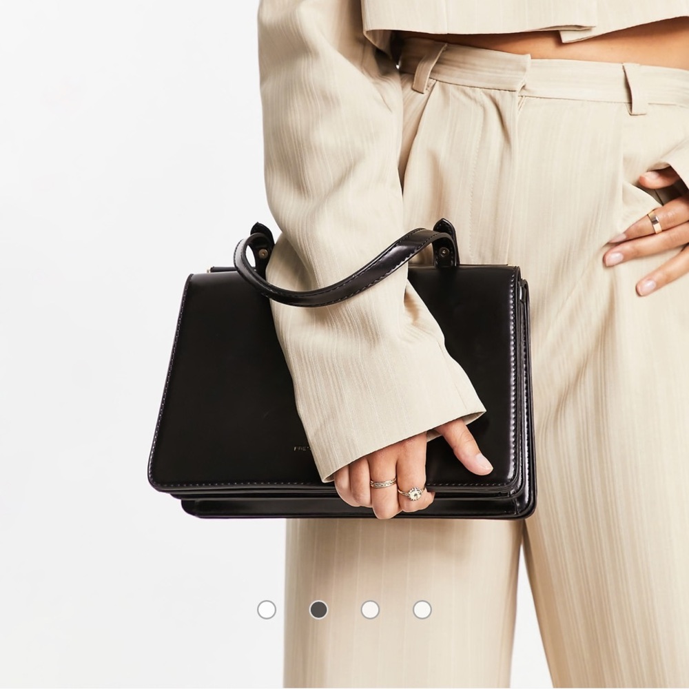 French Connection structured grab bag in black